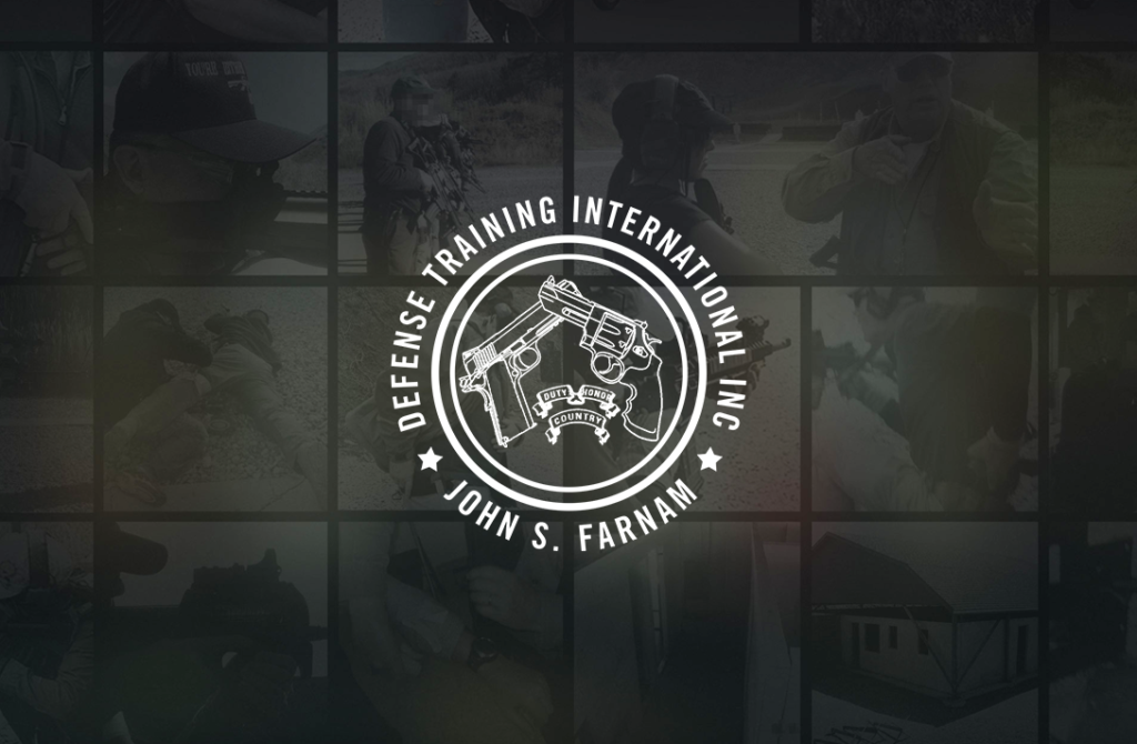 Logo for Defense Training International. www.defense-training.com